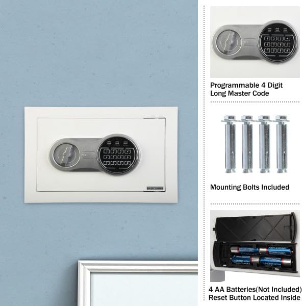 Miniatura 3 de Paragon - Caja de seguridad digital con código de acceso rápido y llave de respaldo, caja fuerte personal para dinero en efectivo o joyas, cajas
