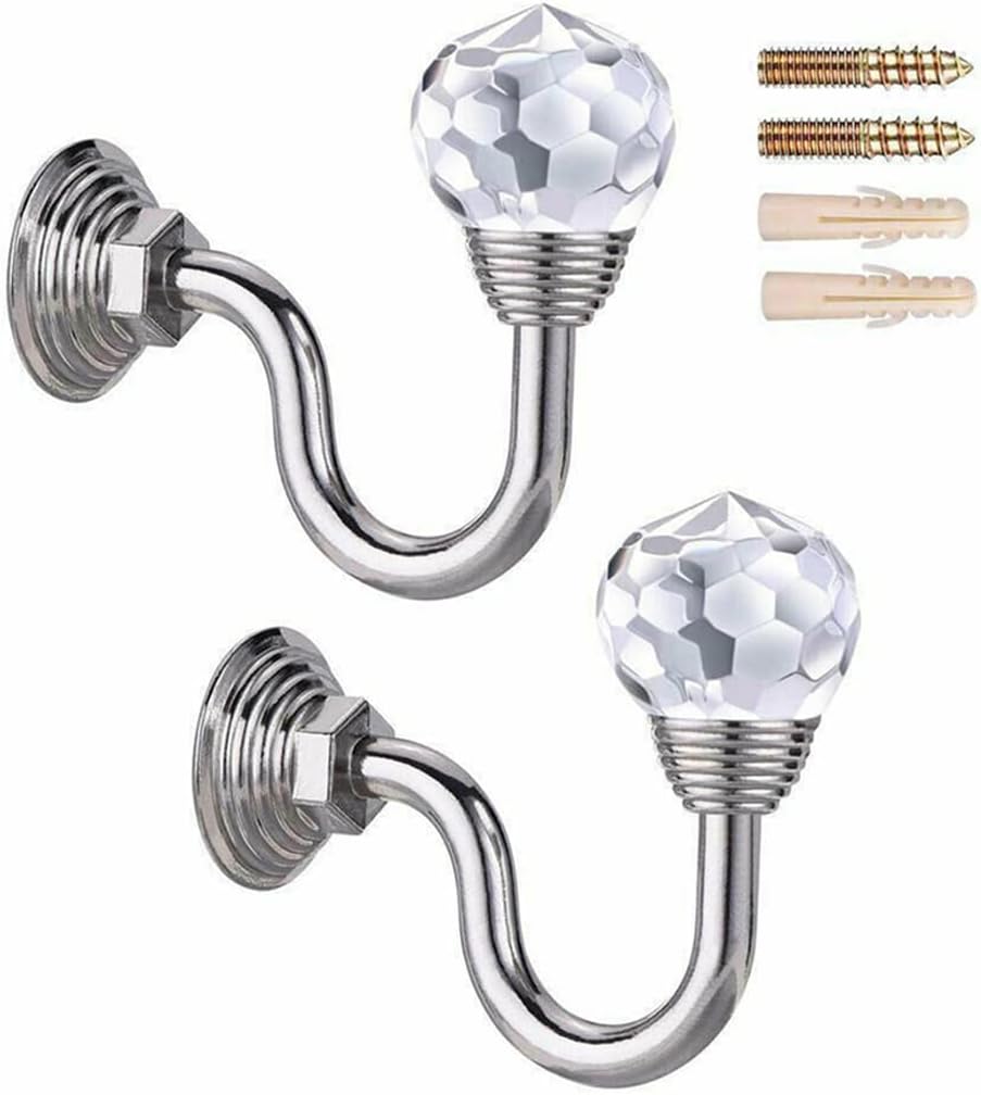 FMURY Curtain Buckle Hanger Wall Tie Back Hook Rack Home Decor Curtain Tie Back Wall Hook