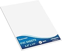 Vista 50 de Mega Format Hojas de plástico de PVC expandido, hoja blanca rígida de 6 x 12 pulgadas para manualidades, señalización y exhibiciones, tablero de PVC