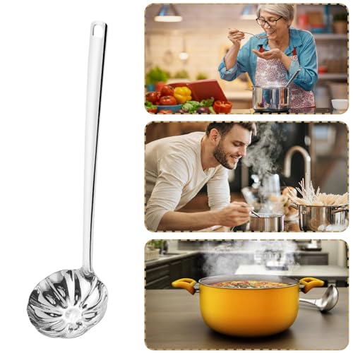 Cuchara de sopa resistente al calor con mango ergonómico para ollas calientes 7