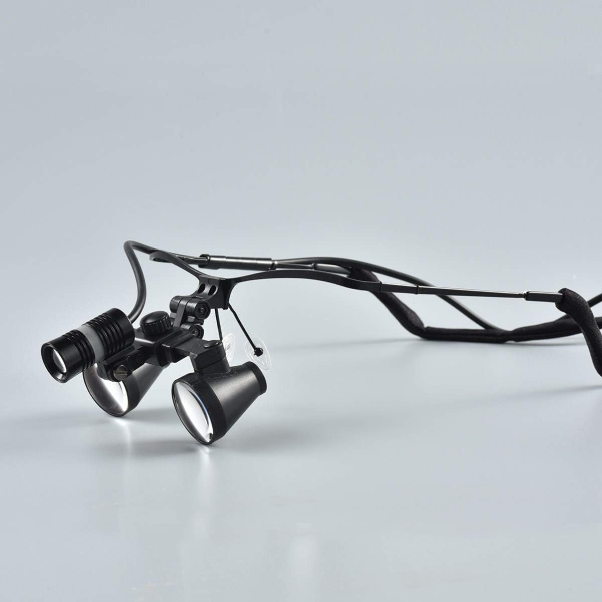 Songzi Optics 2.5X 3X 3.5X Optional BP Frame Binocular Medical Dental Surgical Loupes SZM06B Led Headlight with Light Spot (Magnification:3X, Working Distance :(500-600 mm) XL)