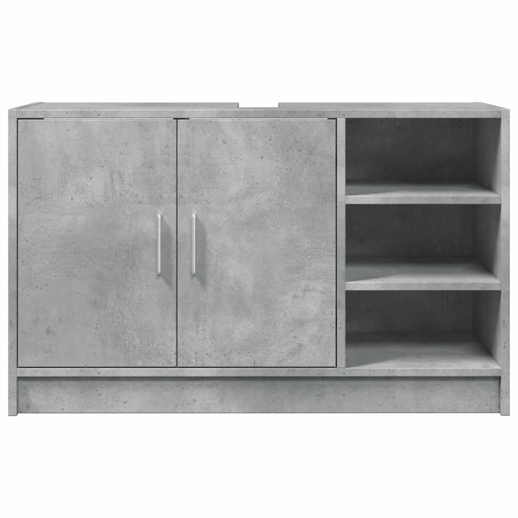 vidaXL Szafka pod umywalkę, szarość betonu, 90x29x55 cm