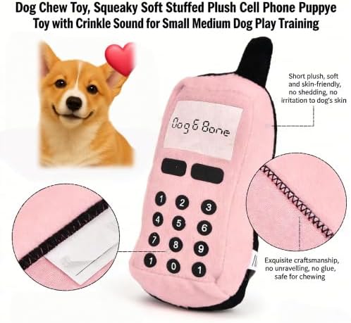 Juguete Mordedor de Peluche GLOGLOW para Perros con Sonido y Sin Relleno miniatura 4