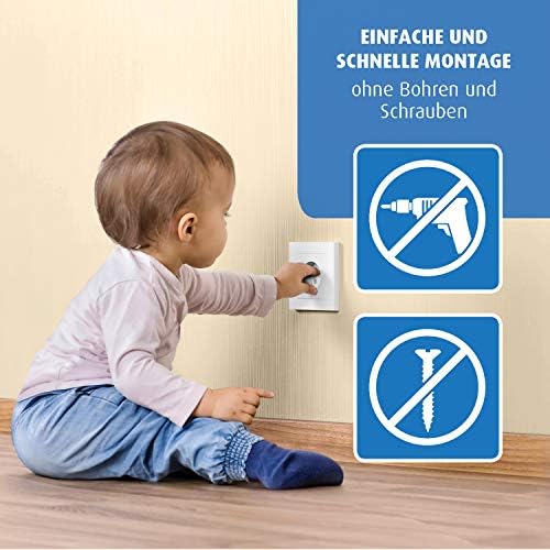 reer 3246.010 Adhesive Socket Protector, Pack of 10, White, The Original from The Inventor