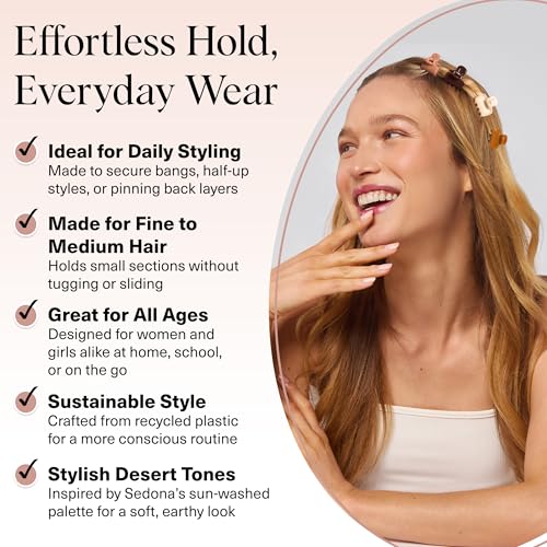 Kitsch Small Hair Clips for Women and Girls - Sedona, 8pc Set - image 3