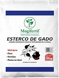 5Kg Esterco Bovino/Gado Adubo Curral Orgânico Seco Mogifertil