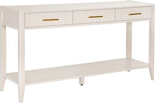 Miniatura 48 de Mesa consola contemporánea con parte superior de madera de hormigón de inspiración industrial, armario de almacenamiento de acento para sala de Gris