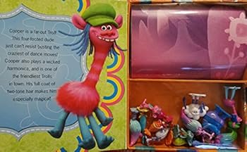 Hardcover Trolls Busy Book with Play Mat and 12 Figurines Book