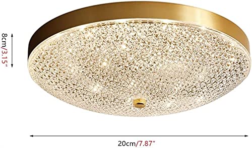 Plafonnier doré moderne 30cm avec diffuseur acrylique pour chambre - 2