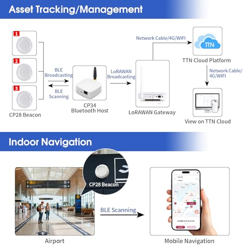Image of DX-CP28 BLE 5.1 eddystone ble ibeacon 4 Years Battery Life 120~140m Tracking Distance Message Push Asset Tracking Indoor Navigation Blue Tooth Ibeacon (3)