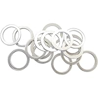 Vista 4 de 221512-15167A Juntas de drenaje de aceite de aluminio de 15x 18mm con arandelas de aplastamiento - Compatible con Volvo, Chrysler, Dodge, Kia