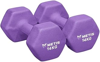 FORZA Neoprene Hex Dumbbells | Pair of Dumbbells with Non-Slip Grip – Ergonomic Design for Strength Training & Home Workouts – Available in Multiple Weight Options