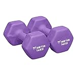 METIS Neoprene Hex Dumbbells | Pair of Dumbbells with Non-Slip Grip – Ergonomic Design for Strength Training & Home Workouts – Available in Multiple Weight Options (14kg (Pair))