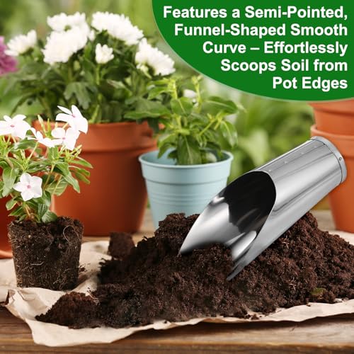 Cuchara para tierra de jardín M METERXITY 6 cm acero inox miniatura 6