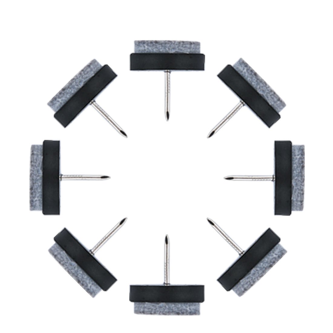 Felt Pad Nails Glides Floor Protector Durable for Furniture Table Chair Legs Feet 22mm Dia Pack of 8