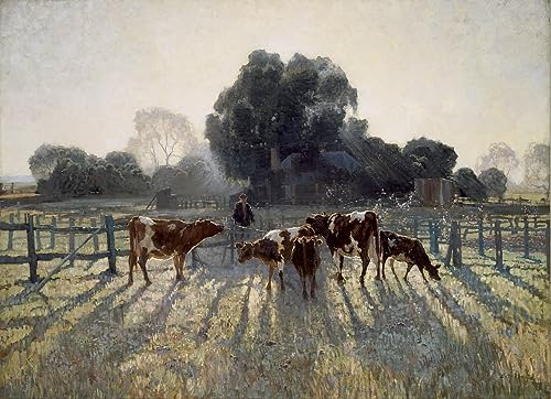 Pintura Escarcha Primaveral de Elioth Gruner cuadro decorativo vintage para oficina