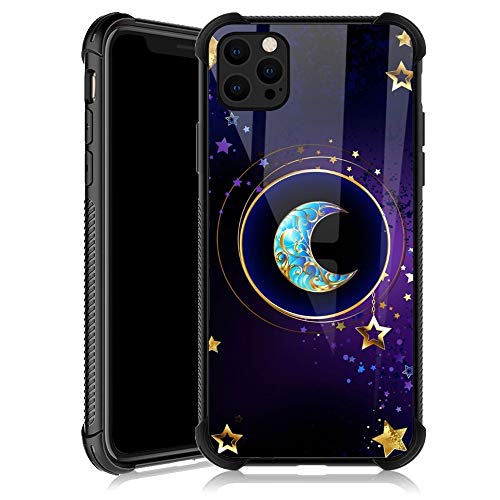 ZHEGAILIAN Compatible with iPhone 12 Pro Max Case,Non-Slip Soft TPU Bumper Four Corner Reinforced Shockproof Protective Case Compatible with iPhone 12 Pro Max for Women-Moon Star Mandala