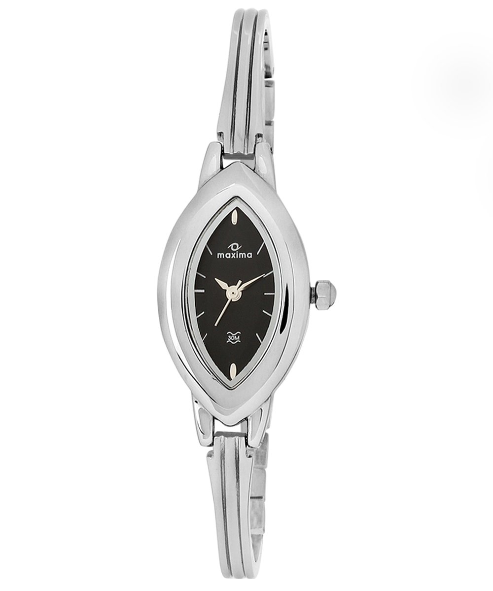 Maxima Brass Attivo Analog Black Dial Women Watch-27561Bmli, Silver Band (B00RCOKPSE) Amazon Price History, Amazon Price Tracker