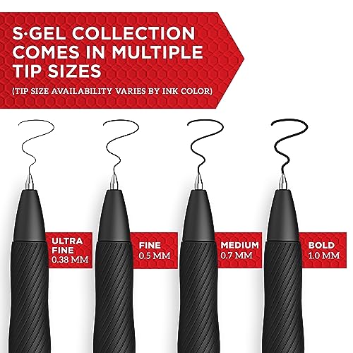 Sharpie S-Gel Gel Pens Drawing Pens Writing Gel Ink For Journaling Coloring Bold Point (1.0Mm) Black Ink Pen 12 Count - Image 3