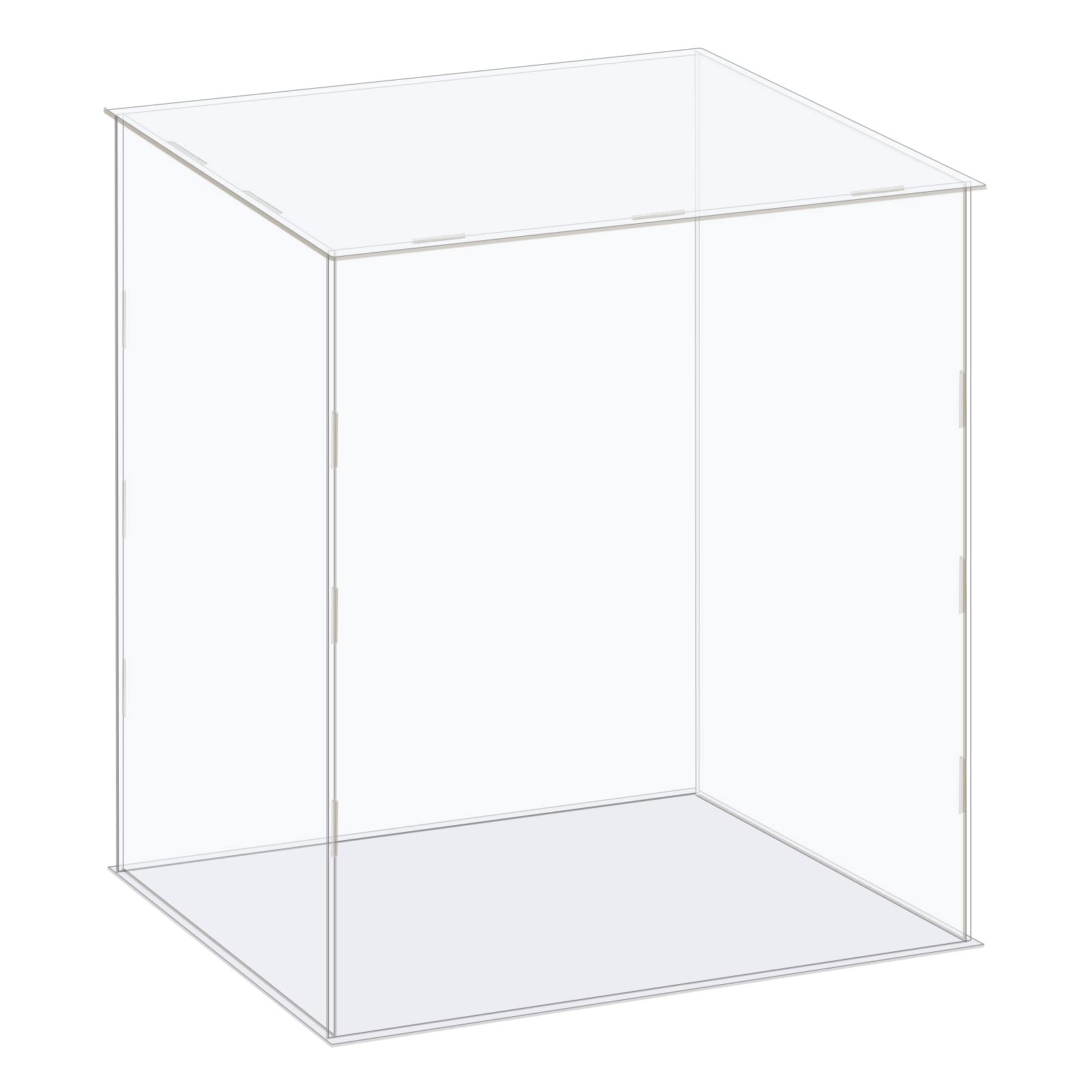 Muiltvoe Acrylic Display Case Box Clear Dustproof Protection Showcase 36x26x26cm for Collectibles Display