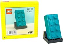 Lego VIP 2 4 Teal Buildable Brick - 110 Piece Building Set - Lego, #6346101, Ages 6+