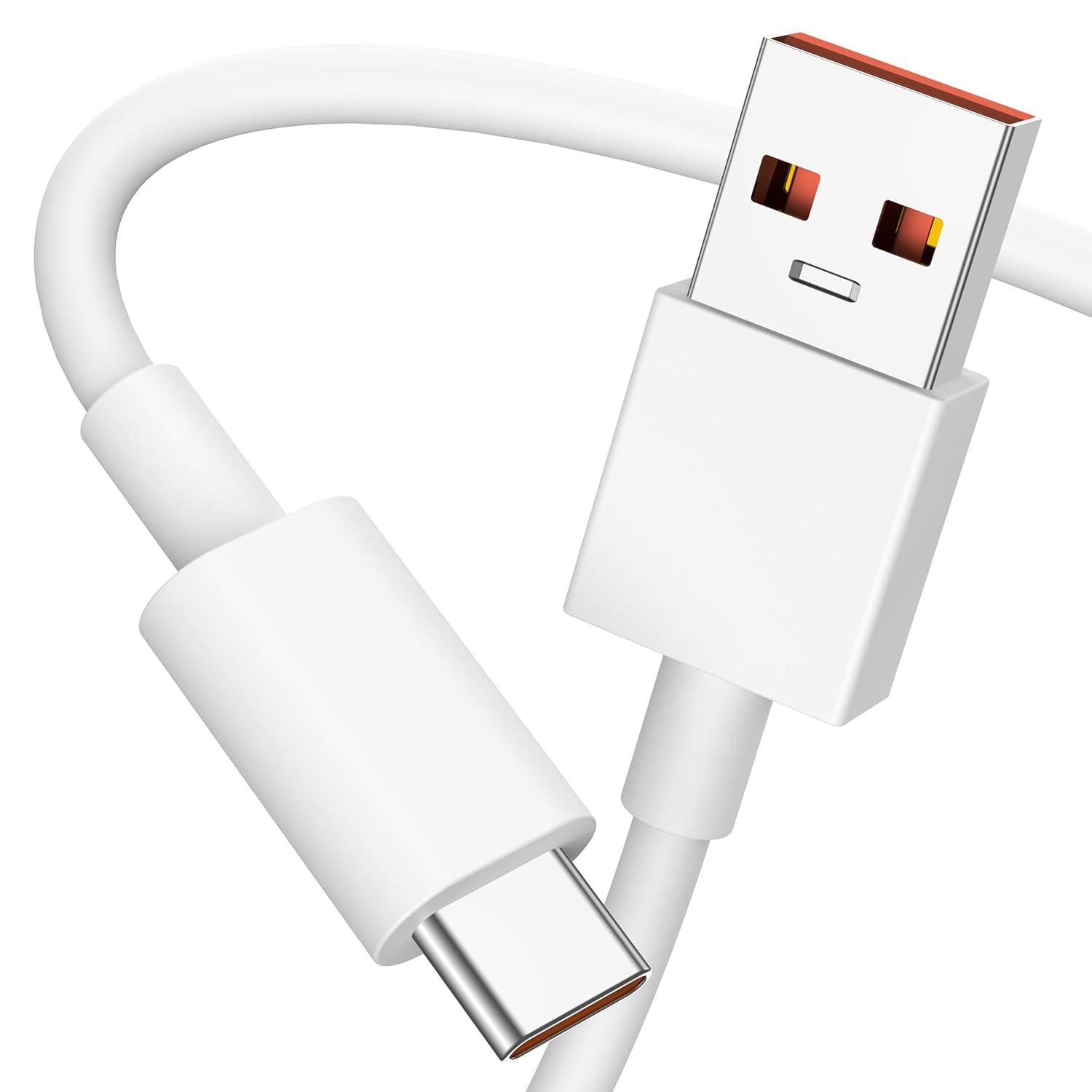 ENVOUS 120W USB Type C Fast Charging Cable - 6A 6ft Extra Long Turbo Charger Cord Compatible with Xiaomi 17 Ultra, 17T Pro, 17T, Redmi Note 15 Pro+, Turbo 5, 15C, A7 - Heavy Duty Type-C Wire, White-image-10