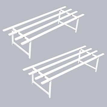 TrustBasket Elite Plant Stand (Set of 2) | 32 Inch, White | 300 Kg Load Capacity | Elegant Plant Stands for Outdoor Balcony & Indoor Living Room | Rust-Free, 9-Layer Powder Coating | Pot Stand - image, photos