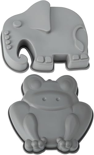 Molde antiadherente para hornear de silicona, molde para tartas de elefante, 2 unidades