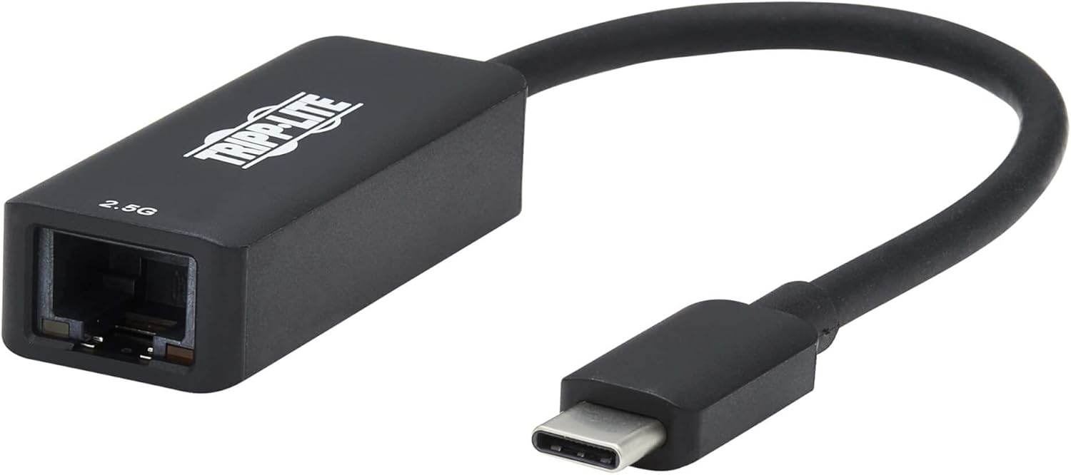 Tripp Lite USB-C to RJ45 Gigabit Ethernet Network Adapter Up to 2.5 Gigabits Per Second Network Speed - Windows, macOS, Chrome & Linux Widely Compatible - USB 3.2 Gen 1, 3-Year Warranty (U436-06N-2P5)