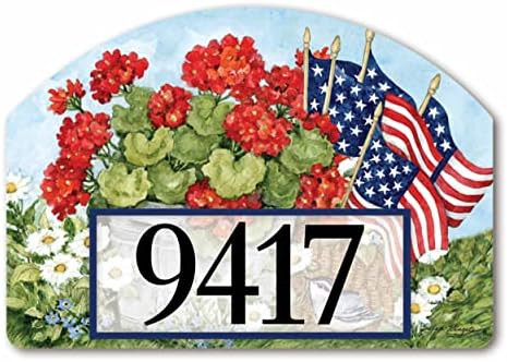 Studio M Flags and Flowers Yard DeSigns Decorative Yard Sign Magnet, Made in USA, Superior Weather Durability, 14 x 10 Inches