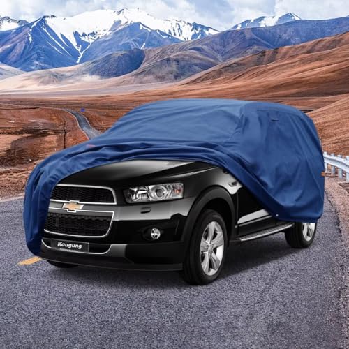 Image of Kaugung Heavy Duty SUV Cover Custom Fit for Chevrolet Captiva (2008-2015),SUV Car Cover Waterproof All Weather with Anti-Theft Lock,Sun, Rain, Dust & Snow Protection.(USA Warehouse,Within 3-7 Days)