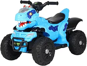 Quadriciclo Elétrico Infantil Marcha Frente/Ré Dino MaxiToys (Azul)