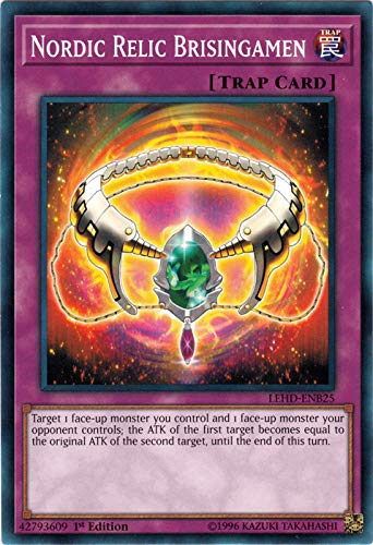 Amazon.com: Yu-Gi-Oh! - Nordic Relic Brisingamen - LEHD-ENB25 - Common -  1st Edition - Legendary Hero Decks