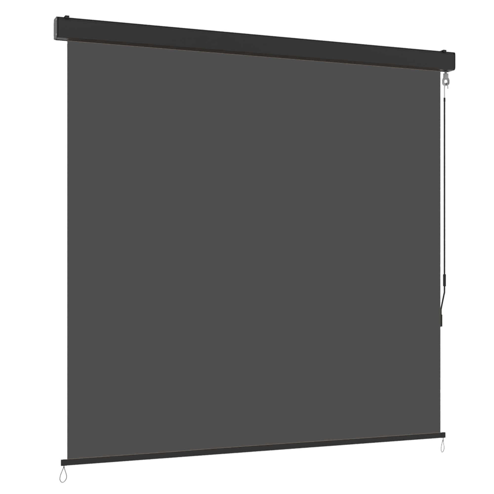 YODOLLA Store Vertical, Rétractable avec Coffre, Occultant Exterieur Fenetre, Auvent rétractable 160x250cm, pour Balcon, Terrasse, Jardin et Intérieur, Gris foncé