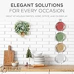 TRIPAR Vertical Wall Plate Rack, Black Display (4 Tiers) - Lightweight & Durable - Contains 4 Non-Adjustable Brackets - Elegantly Display Plates, Tiles, Artwork, & More - Image 4