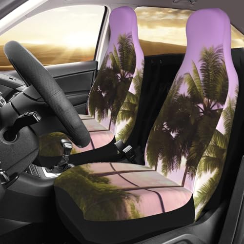 Housses de siège auto lavables et respirantes roses protection universelle lot de 2