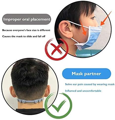 Adjustable Anti-Slip Mask Ear Grips Extension Hook,Ear Savers for Masks,Anti-Slip Ear Savers Protector Adjuster 4PCS
