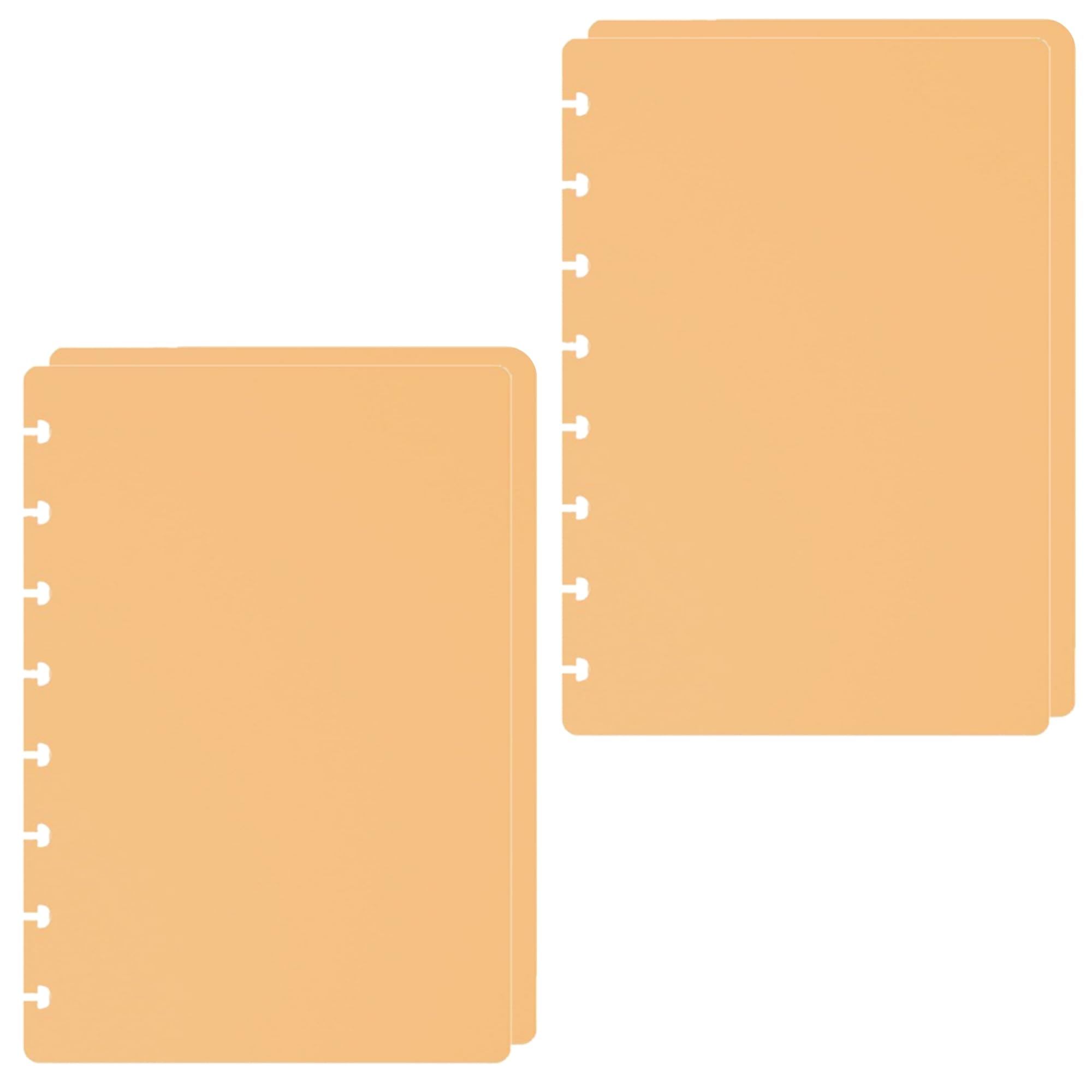ITSYHPRO 2 Set A5 Disc Planner DIY Cover Discbound Notebook Accessories Candy Colors Compatible for Notebook and Planner(Beige,A5)