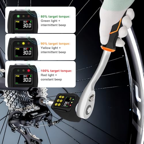 Uharbour Digital Torque Adapter 1/2 Inch 1.5-30 Nm, Torque Wrench Digital with LCD Display, PEAK/TRACK Mode - Image 4