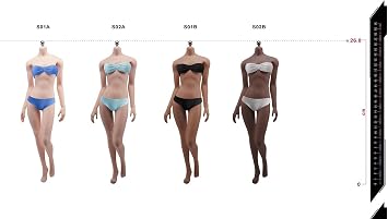1/6 Scale Female Body,12inch Female Super Flexible Medium Bust Seamless Action Figure Body Collection (S02B Black Skin)