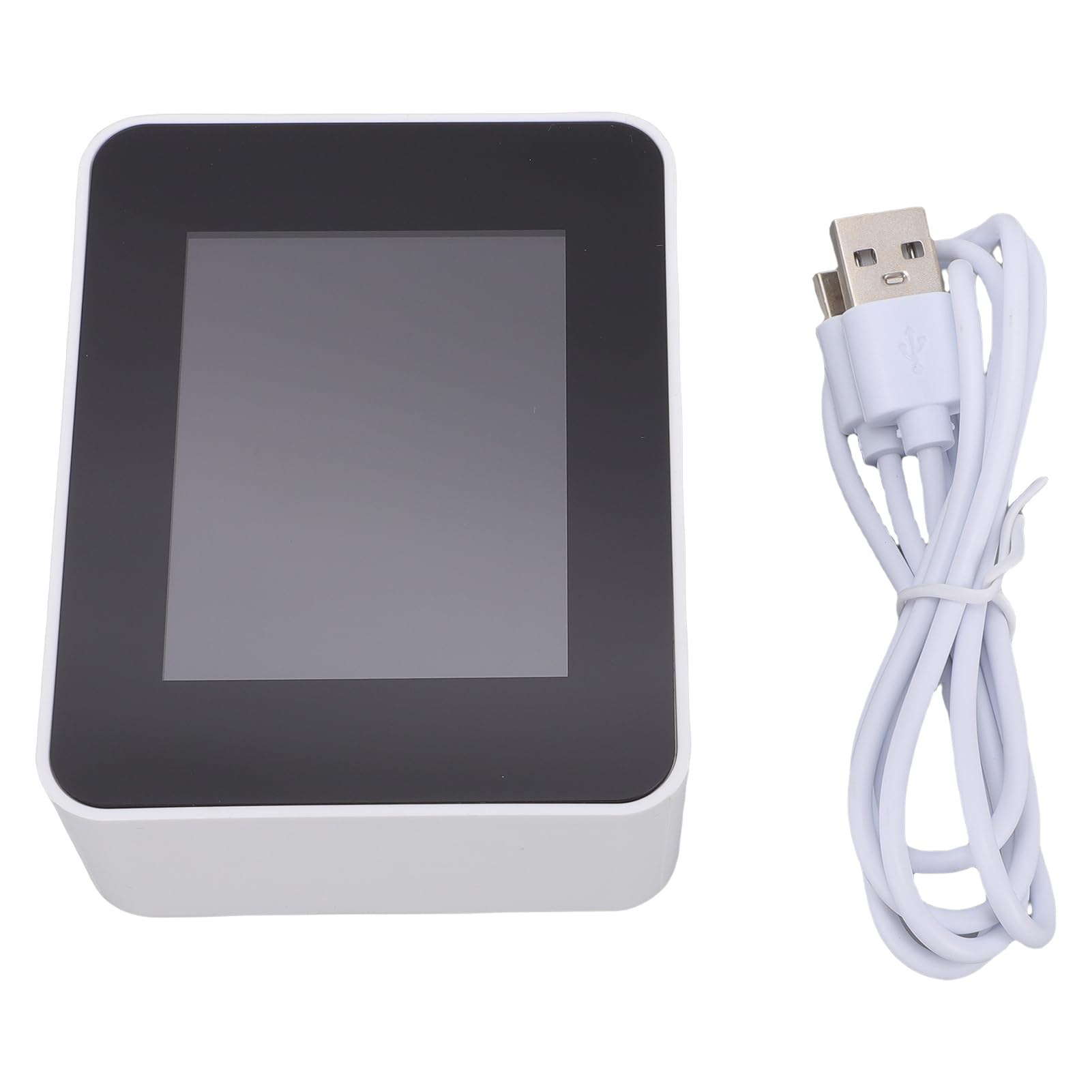 Monitor de calidad del aire 8 en 1 para el hogar, detector interior de CO2 HCHO TVOC PM2.5 PM10 (Blanca 2CO8T)