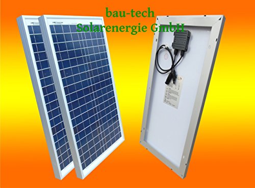 Set of 2 30 Watts Solar Panel Polycrystalline 100 W/Solar Panel/Solar Cell of Tech Solar Energy GmbH