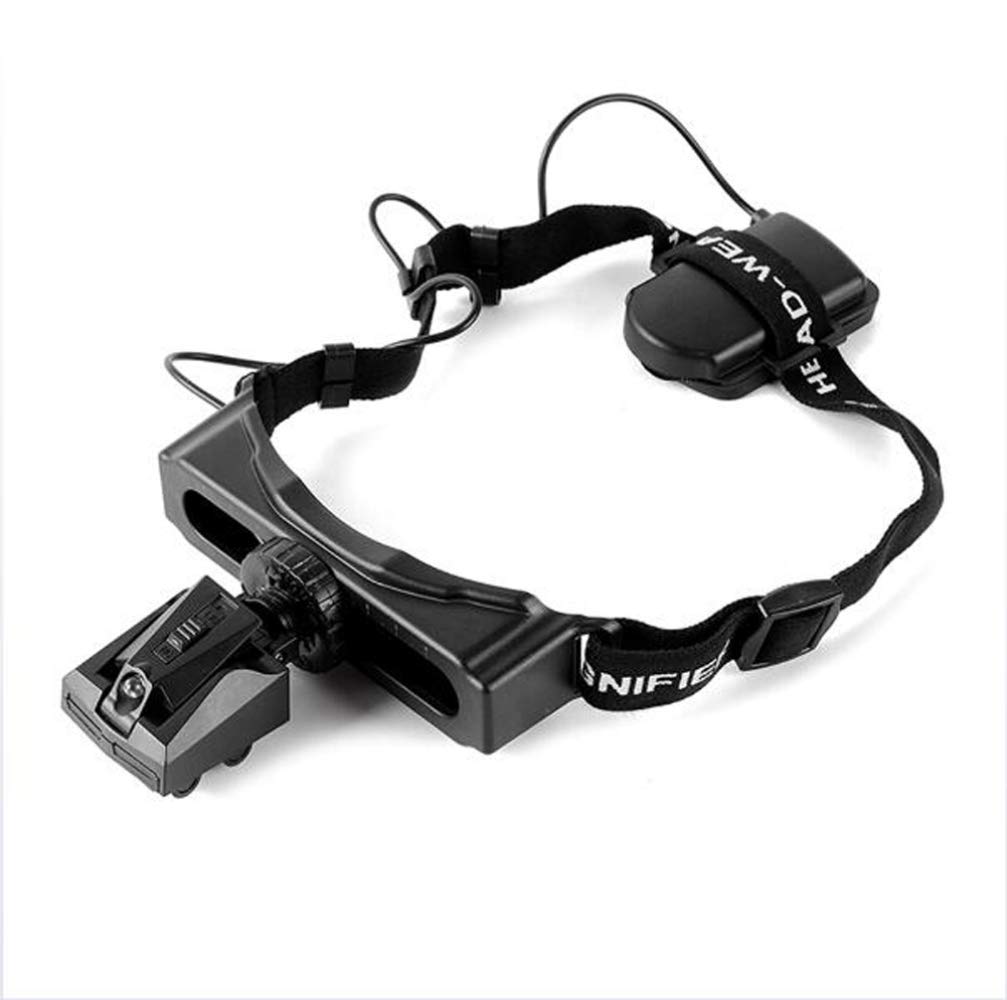8 Linsen 1,0X, 1,5X, 2,0X, 2,5X, 3,5X, 5X, 8X, 20X Lupe, LED-Licht, Freisprech-Stirnband, Lupenlampe, Stirnband, Brille, Lupe, Lesebrille mit LED-Leuchten, Brillenlupenwerkzeug Safehappy