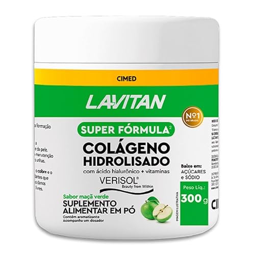 Lavitan Colágeno Hidrolisado Verisol Cimed Sabor Maça Verde 300g