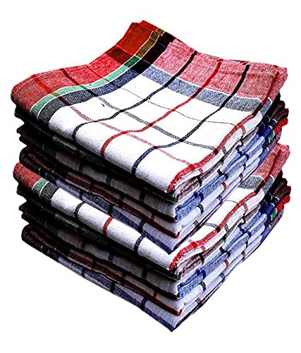 Field mart Kitchen Napkin/Cleaning Cloth/Table Wipe Pack of 12 with (Multicolor, Standard Size) 18x18 inch (24)