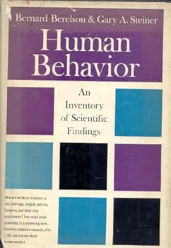 Hardcover HUMAN BEHAVIOR An Inventory of Scientific Findings Book