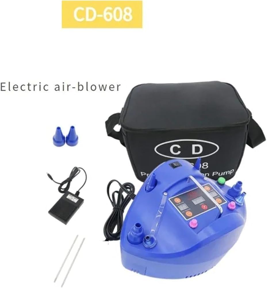 Pompa elettrica per gonfiare palloncini con timer digitale e interruttore a pedale, gonfiaggio rapido ad alta efficienza, per palloncini in lattice e mylar, decorazione per feste ed eventi