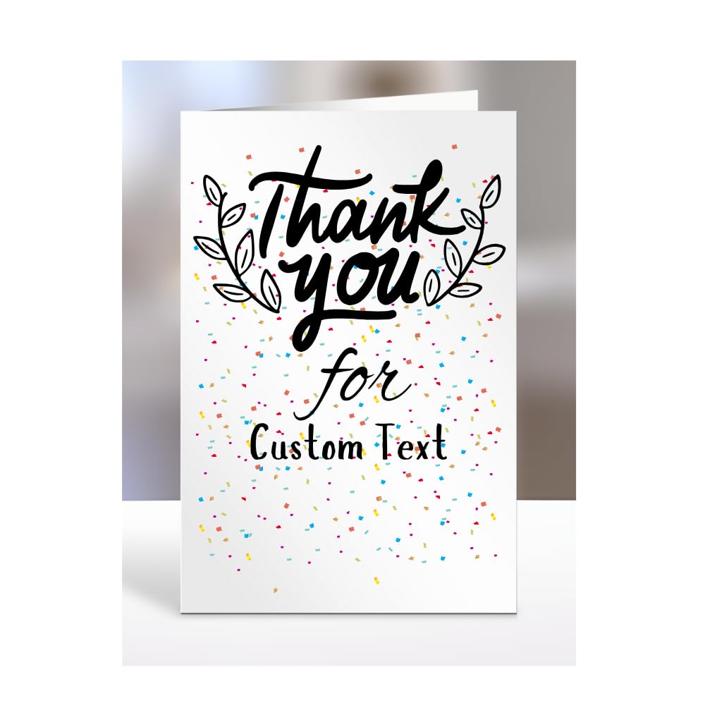 Personalised Thank you card present with text, A5-173_1