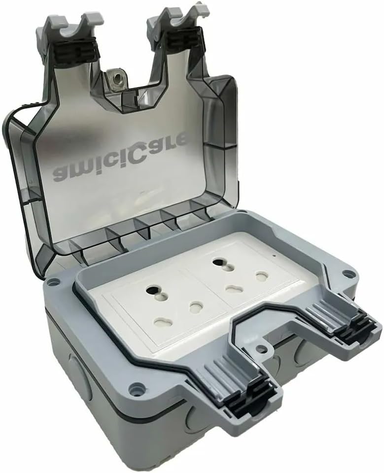 - amiciCare Waterproof Power Socket, 6/16Amp Outdoor Electric Switch Socket Box IP66