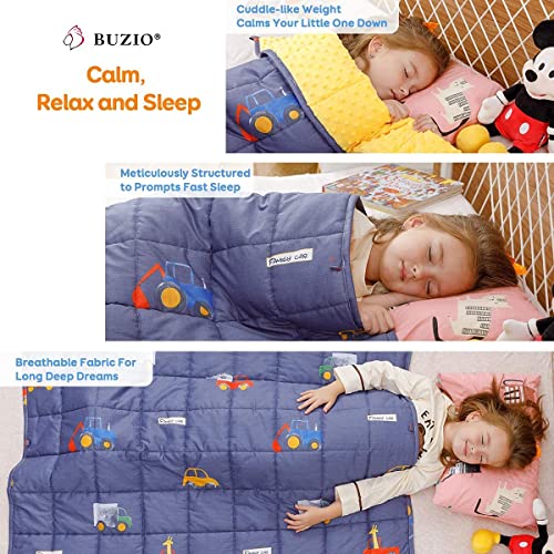 Buzio Weighted Blanket 5 Lbs For Kids, Ultra Cozy Minky Fleece And Cotton Sided With Cartoon Patterns & 15 Lbs Shaggy Faux Fur Weighted Blanket, Cozy Sherpa Reverse #TOP3